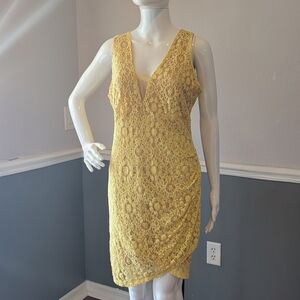 Charlotte Russe Mustard Lace Dress